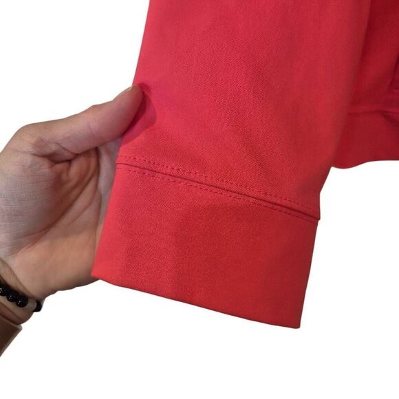 Made for Life Women's Zip Front Coral & Navy Polyester Jacket w Pockets - Picture 5 of 10